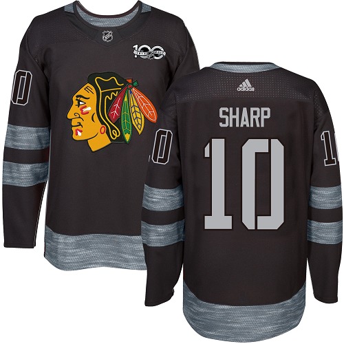 Adidas Blackhawks #10 Patrick Sharp Black 1917-100th Anniversary Stitched NHL Jersey